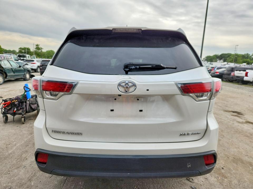2016 Toyota Highlander VIN 5TDJKRFH9GS254412 COPART salvage auction — FRONT END, In - Cert Of Title-Salvage Title, sold $5,900 on 2026-07-27 (photo 6)