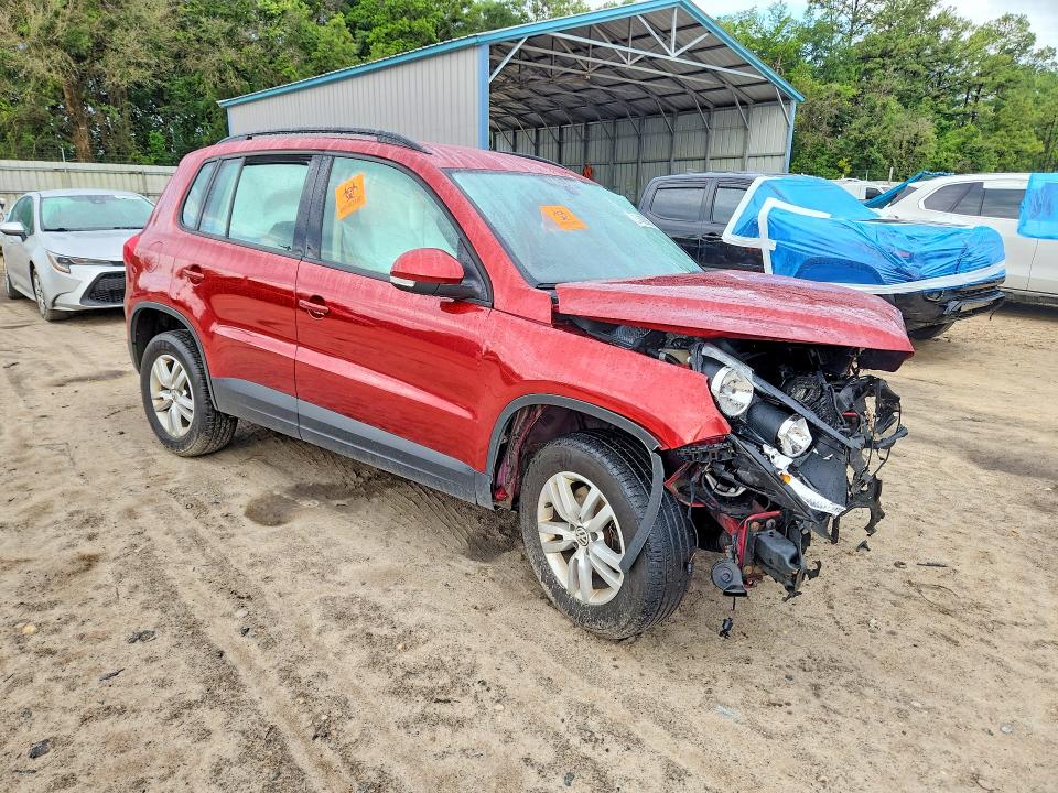 2016 Volkswagen Tiguan VIN WVGBV7AX7GW026595 COPART salvage auction — FRONT END, Fl - Cert Of Title Slvg Rebuildable, sold $425 on 2026-07-17 (photo 4)