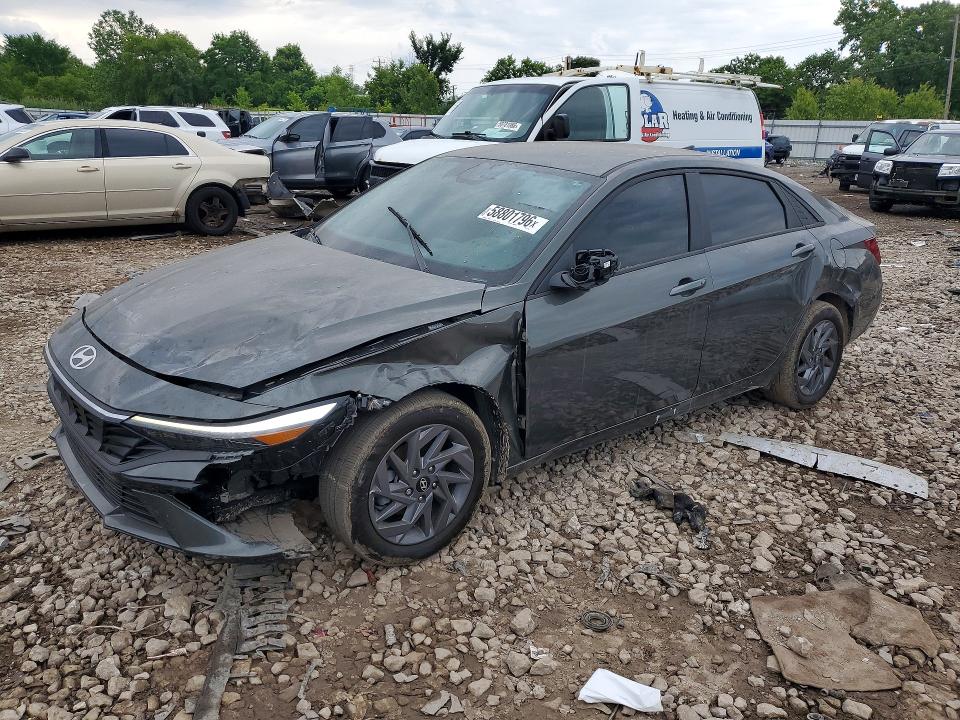 2024 Hyundai Elantra VIN KMHLM4DJ9RU101163 COPART salvage auction — FRONT END, Wi - Cert Of Title-Salvage Vehicle, sold $5,300 on 2026-07-06 (photo 1)
