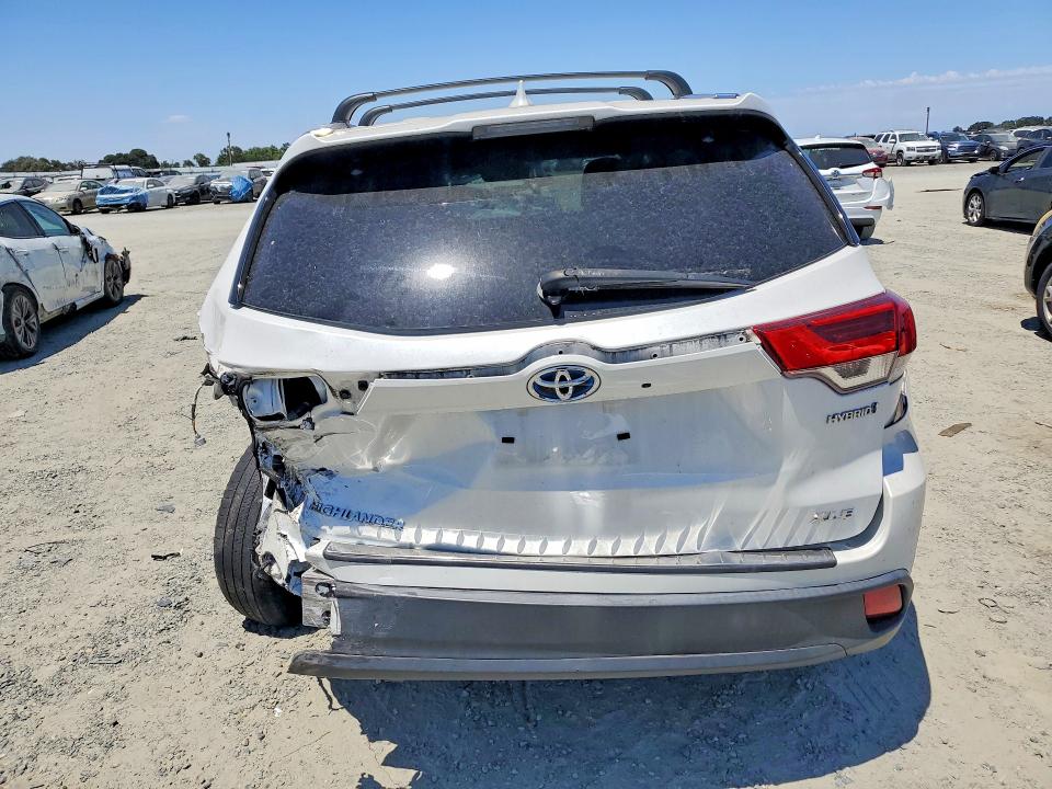 2019 Toyota Highlander hybrid VIN 5TDJGRFH1KS078563 COPART salvage auction — REAR END, CA - SALVAGE CERTIFICATE, sold $8,300 on 2026-07-16 (photo 6)