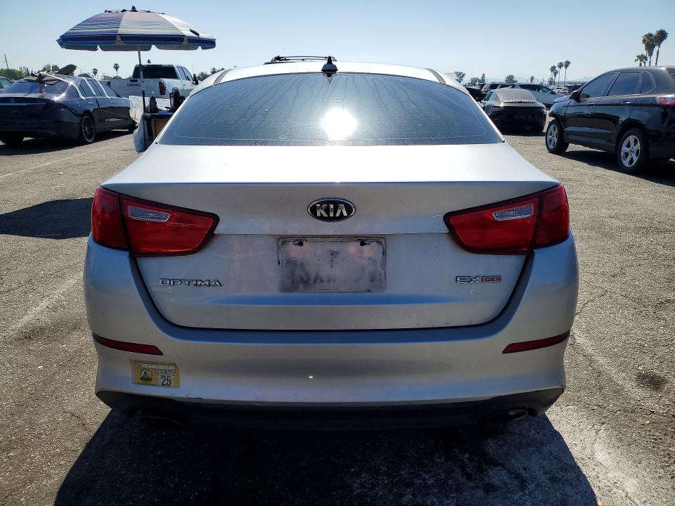 2014 Kia Optima VIN 5XXGN4A76EG301624 COPART salvage auction — FRONT END, Ca - Salvage Certificate, sold $625 on 2026-07-17 (photo 6)