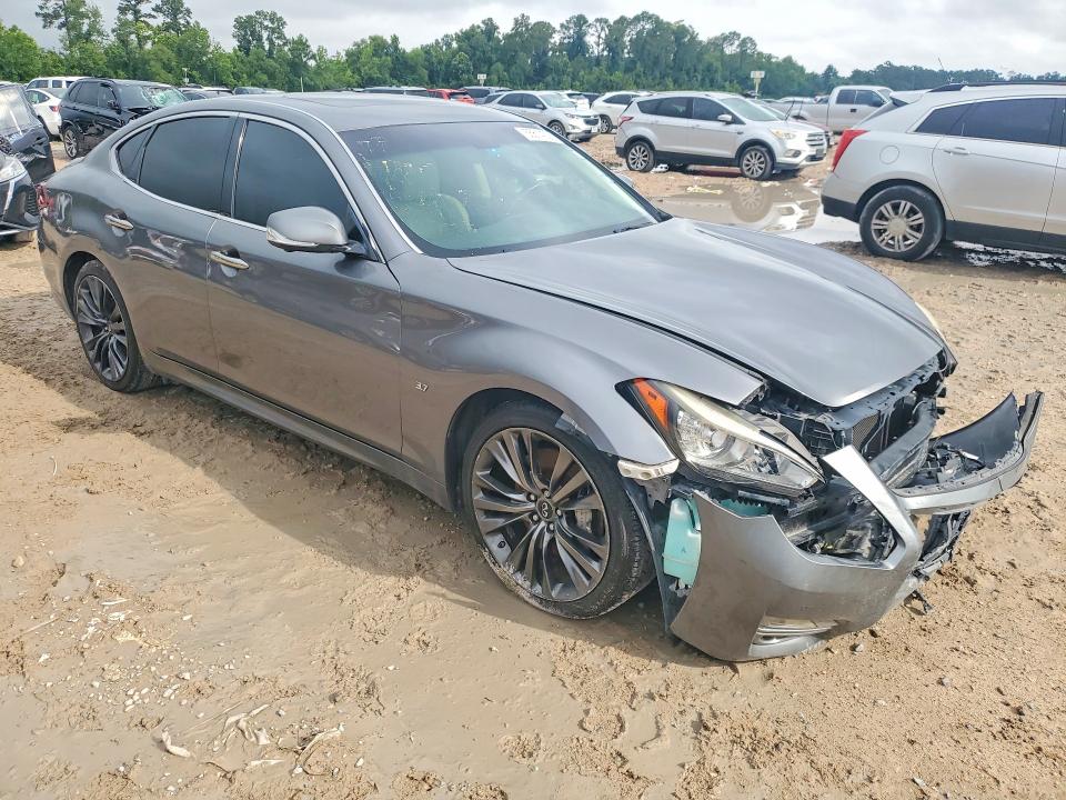 2018 Infiniti Q70 VIN JN1BY1AP3JM180882 COPART salvage auction — FRONT END, Tx - Certificate Of Title, sold $2,700 on 2026-07-31 (photo 4)