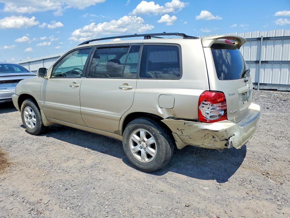 2001 Toyota Highlander VIN JTEHF21A410020916 COPART salvage auction — REAR END, Va - Cert Of Title - Salvage, sold $700 on 2026-07-08 (photo 2)