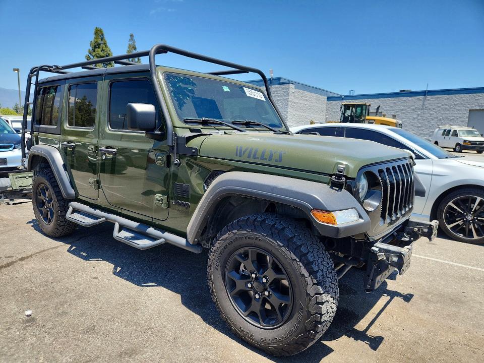 2021 Jeep Wrangler / VIN 1C4HJXDM5MW541540 COPART salvage auction — REAR END, Ca - Salvage Certificate, sold $11,100 on 2026-07-30 (photo 4)