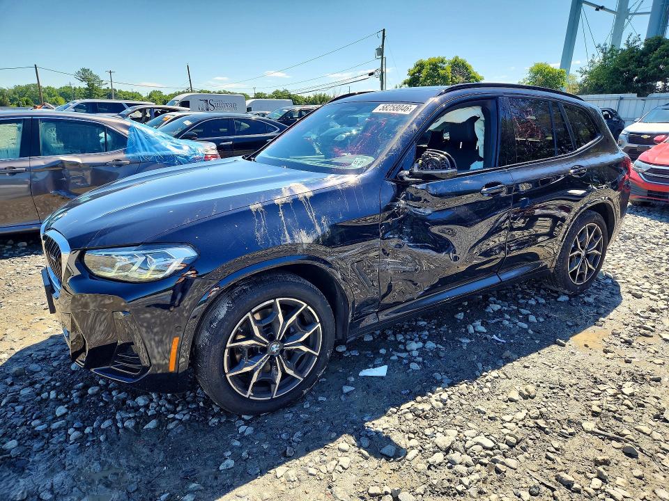 2022 BMW X3 VIN 5UX83DP09N9L10320 COPART salvage auction — SIDE, Nj - Cert Of Title-Salvage, sold $23,900 on 2026-07-27 (photo 1)