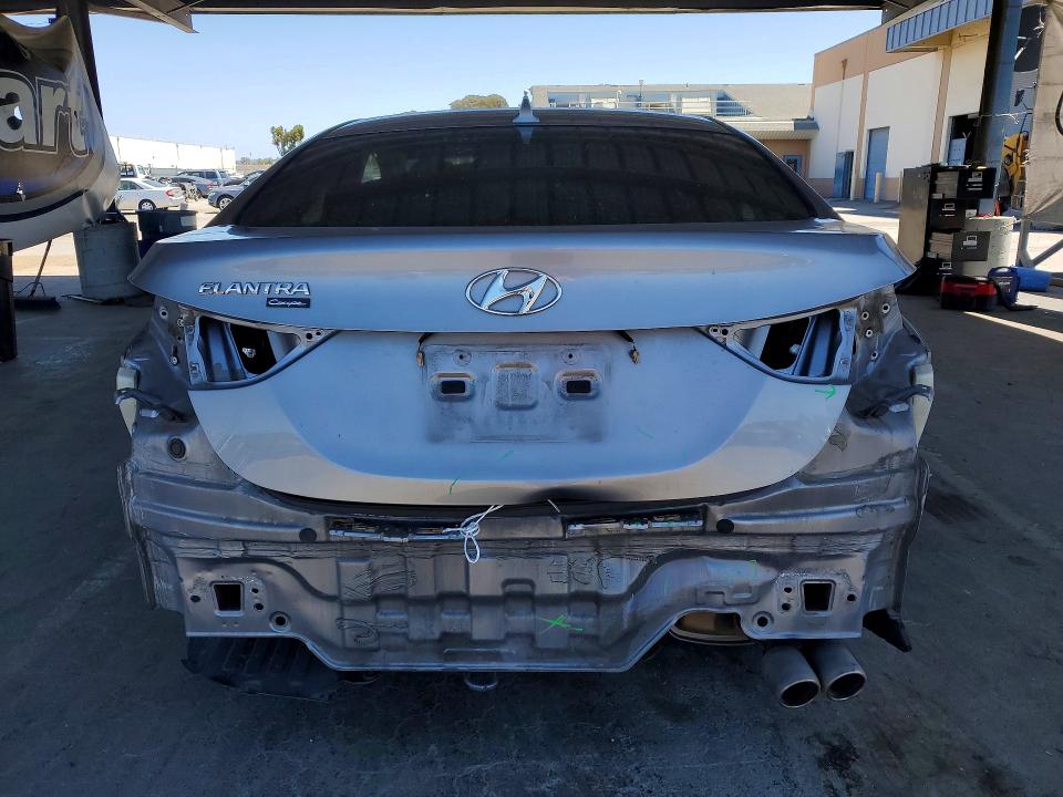 2013 Hyundai Elantra VIN KMHDH6AE1DU003216 COPART salvage auction — REAR END, Ca - Salvage Certificate, sold $1,400 on 2026-07-09 (photo 6)