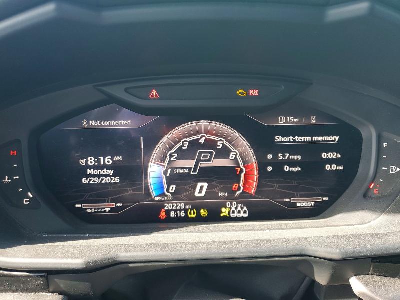 2021 Lamborghini Urus VIN ZPBUA1ZLXMLA15524 COPART salvage auction — FRONT END, FL - DIS/DLR/EXP ONLY CLEAN TITLE (P), sold $123,000 on 2026-07-28 (photo 9)