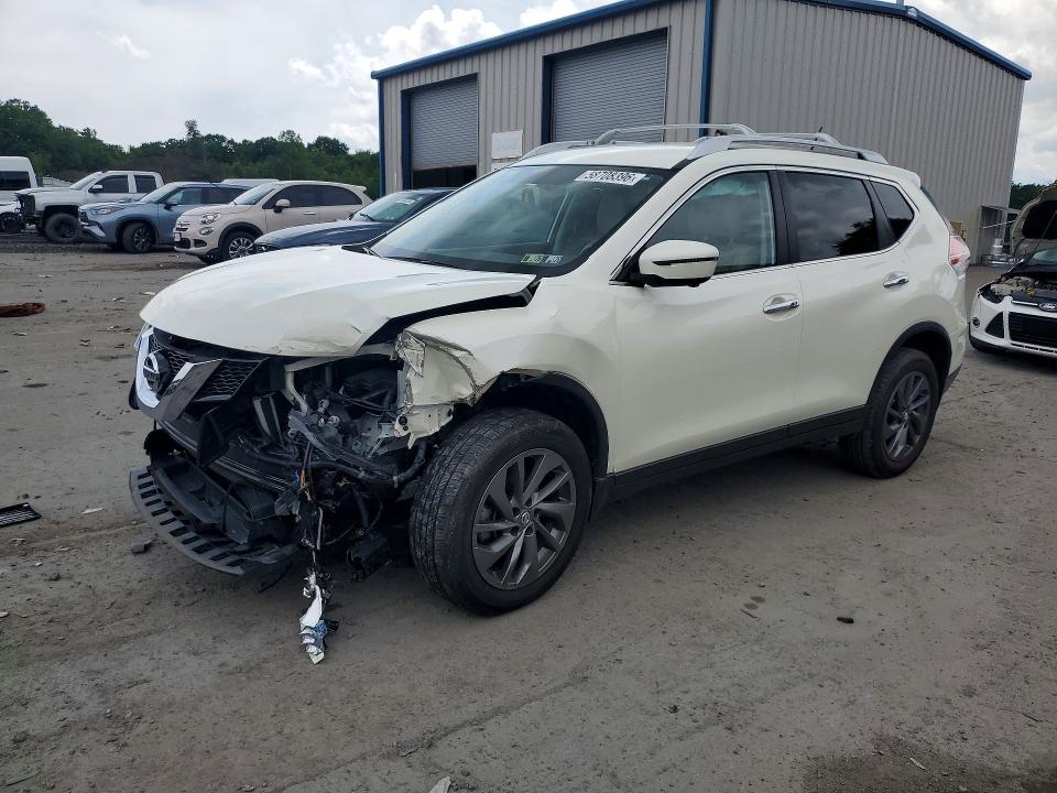 2016 Nissan Rogue VIN JN8AT2MV4GW131179 COPART salvage auction — FRONT END, Pa - Certificate Of Salvage, sold $2,200 on 2026-07-24 (photo 1)