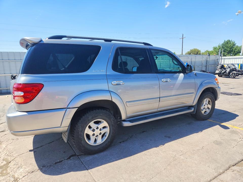 2001 Toyota Sequoia VIN 5TDBT48A11S023516 COPART salvage auction — UNDERCARRIAGE, Co - Salvage Title, sold $1,800 on 2026-07-27 (photo 3)