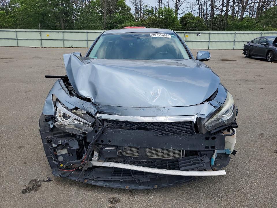 2014 Infiniti Q50 VIN JN1BV7AR5EM682635 COPART salvage auction — FRONT END, Ny - Mv-907A Salvage Certificate, sold $400 on 2026-07-15 (photo 5)