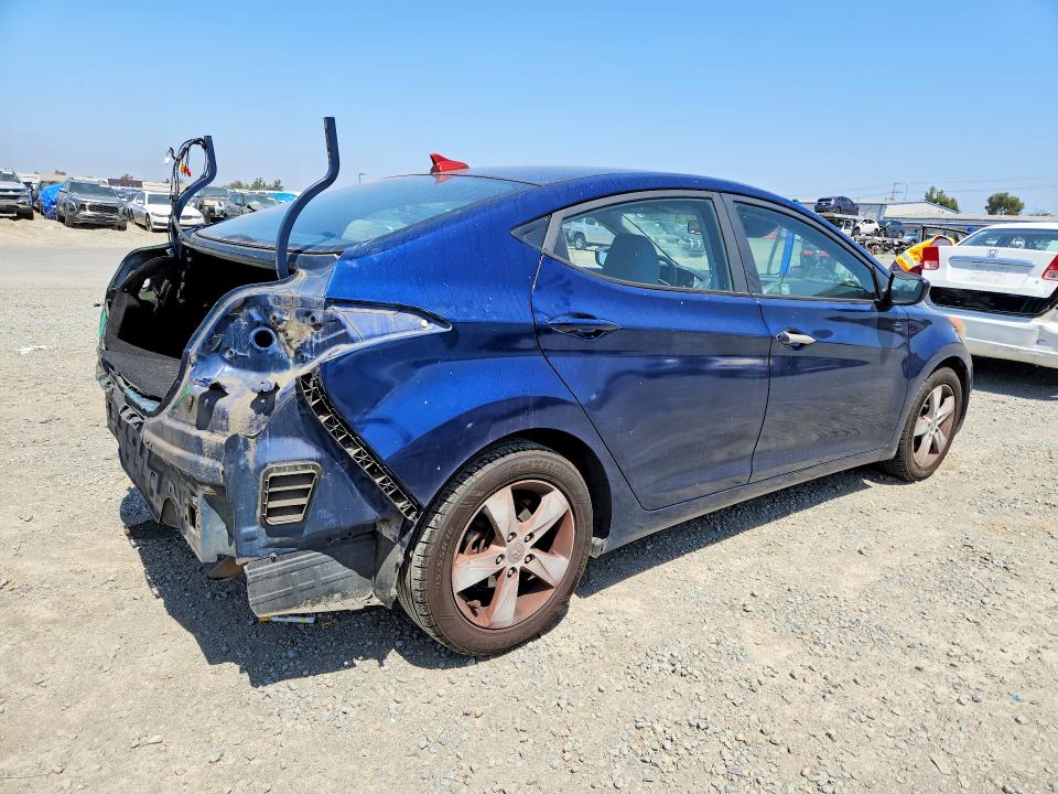 2013 Hyundai Elantra VIN KMHDH4AEXDU779039 COPART salvage auction — REAR END, Ca - Salvage Certificate, sold $1,200 on 2026-07-10 (photo 3)
