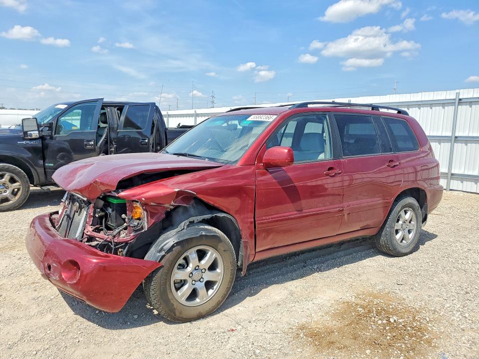 2006 Toyota Highlander VIN JTEGP21A460094014 COPART salvage auction — FRONT END, Ia - Cert Of Title-Salvage Title, sold $800 on 2026-07-29 (photo 1)