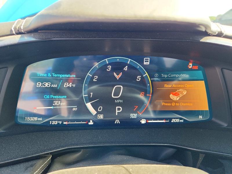 2023 Chevrolet Corvette VIN 1G1YC2D45P5110759 COPART salvage auction — REAR END, TN - SALVAGE CERTIFICATE, sold $54,000 on 2026-07-29 (photo 9)