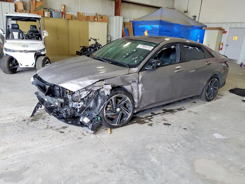 2021 Hyundai Elantra VIN KMHLR4AF6MU106329 COPART salvage auction — FRONT END, Ga - Cert Of Title-Salvage, sold $250 on 2026-07-30 (photo 1)
