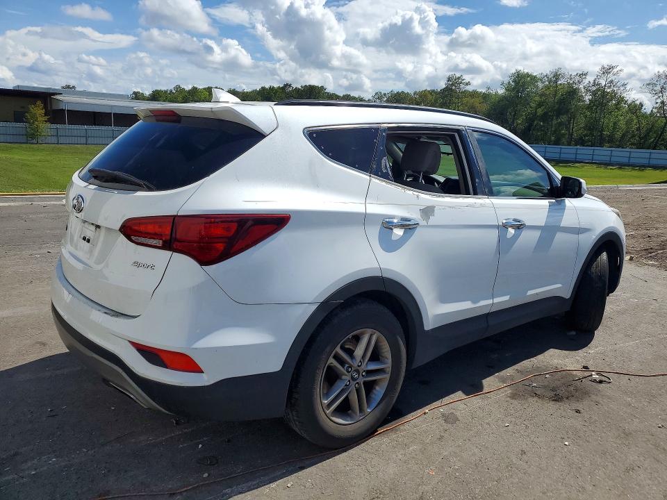 2017 Hyundai Santa fe VIN 5XYZU3LB8HG396016 COPART salvage auction — FRONT END, FL - CERTIFICATE OF TITLE, sold $2,950 on 2026-07-07 (photo 3)