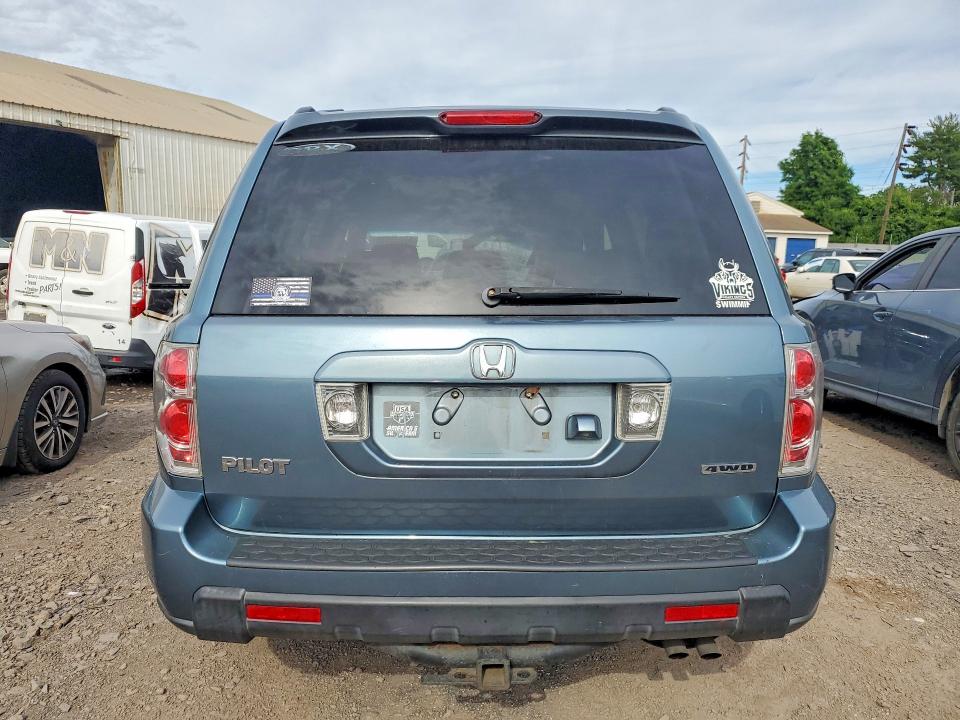 2006 Honda Pilot VIN 2HKYF18706H535608 COPART salvage auction — ROOF, Pa - Certificate Of Salvage, sold $575 on 2026-08-02 (photo 6)