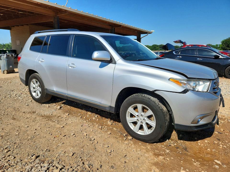 2012 Toyota Highlander VIN 5TDZK3EH8CS057002 COPART salvage auction — FRONT END, Al - Cert Of Title-Salvage Title, sold $2,250 on 2026-07-16 (photo 4)