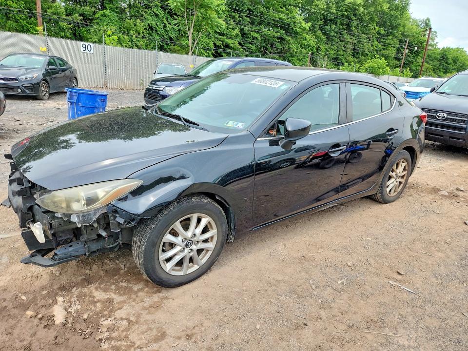 2014 Mazda 3 VIN JM1BM1V78E1130098 COPART salvage auction — FRONT END, Pa - Certificate Of Salvage, sold $1,100 on 2026-07-15 (photo 1)