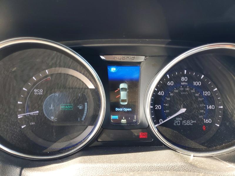 2013 Hyundai Sonata hybrid VIN KMHEC4A4XDA099461 COPART salvage auction — REAR END, Ca - Salvage Certificate, sold $375 on 2026-07-28 (photo 9)