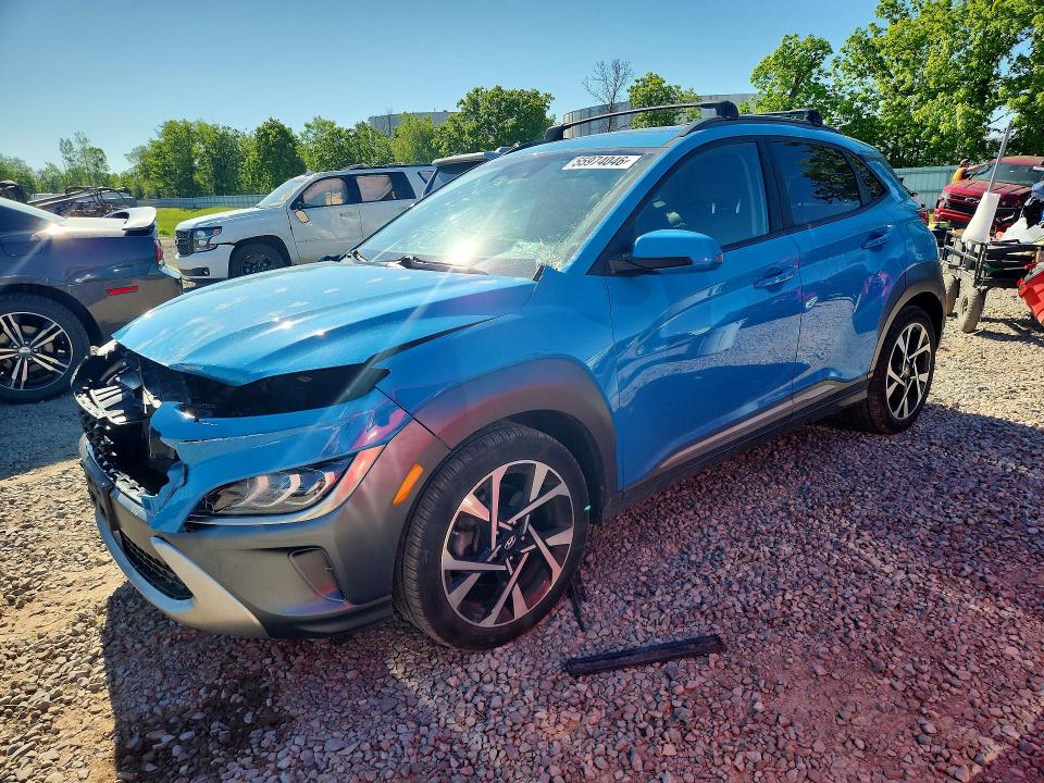 2022 Hyundai Kona VIN KM8K5CA31NU928755 COPART salvage auction — FRONT END, NY - MV-907A SALVAGE CERTIFICATE, sold $250 on 2026-07-27 (photo 1)