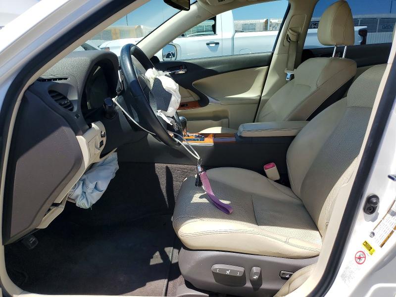 2009 Lexus Is VIN JTHBK262995102399 COPART salvage auction — FRONT END, Ca - Salvage Certificate, sold $350 on 2026-07-21 (photo 7)