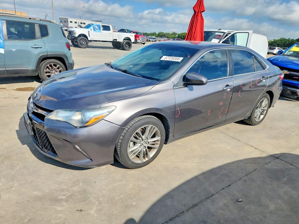 2016 Toyota Camry VIN 4T1BF1FK2GU143679 COPART salvage auction — REAR END, Tx - Salvage Vehicle Title, sold $3,350 on 2026-07-27 (photo 1)