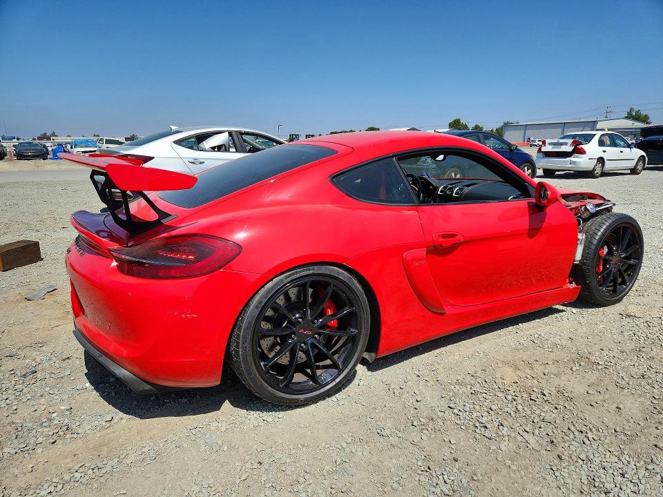 2016 Porsche Cayman VIN WP0AC2A82GK192399 COPART salvage auction — FRONT END, Ca - Non-Repairable Vehicle Cert, sold $42,000 on 2026-09-22 (photo 3)