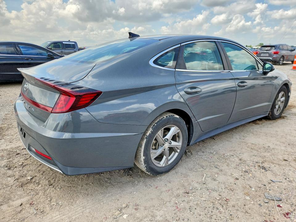 2021 Hyundai Sonata VIN 5NPEG4JA9MH078785 COPART salvage auction — WATER/FLOOD, TX - SALVAGE TITLE-FLOOD DAMAGE, sold $3,500 on 2026-07-27 (photo 3)
