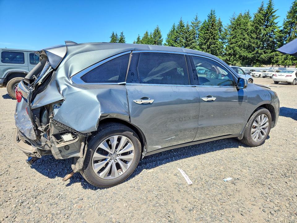 2015 Acura VIN 5FRYD4H49FB021864 COPART salvage auction — REAR END, Salvage Title, sold $1,600 on 2026-07-25 (photo 3)