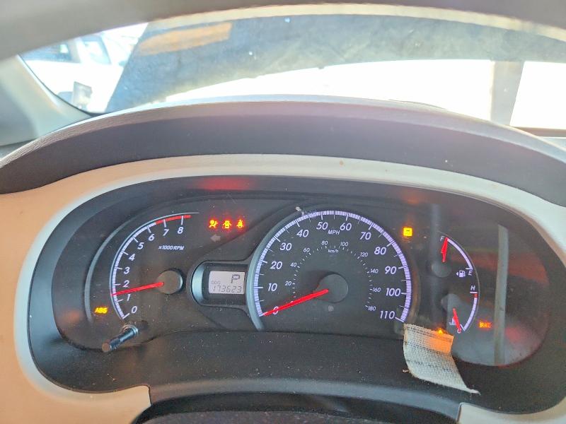 2012 Toyota Sienna VIN 5TDKK3DC0CS278469 COPART salvage auction — FRONT END, CA - SALVAGE CERTIFICATE, sold $1,250 on 2026-07-27 (photo 9)