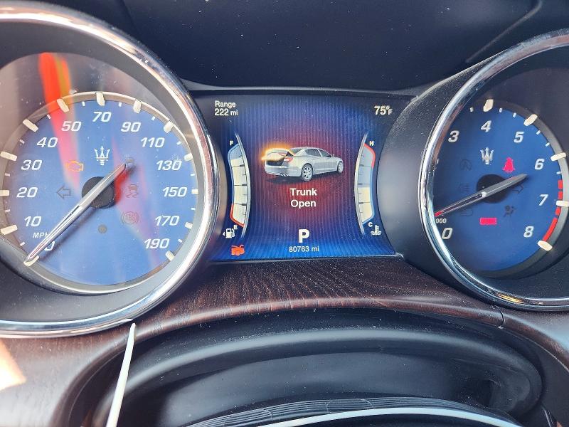 2016 Maserati Quattroporte VIN ZAM56RPAXG1188579 COPART salvage auction — REAR END, Tx - Salvage Vehicle Title, sold $175 on 2026-07-21 (photo 9)