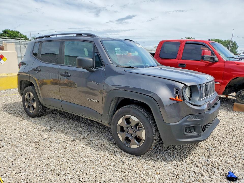 2018 Jeep Renegade VIN ZACCJBAB4JPH35663 COPART salvage auction — FRONT END, ID - SALVAGE CERTIFICATE OF TITLE, sold $2,100 on 2026-07-22 (photo 4)