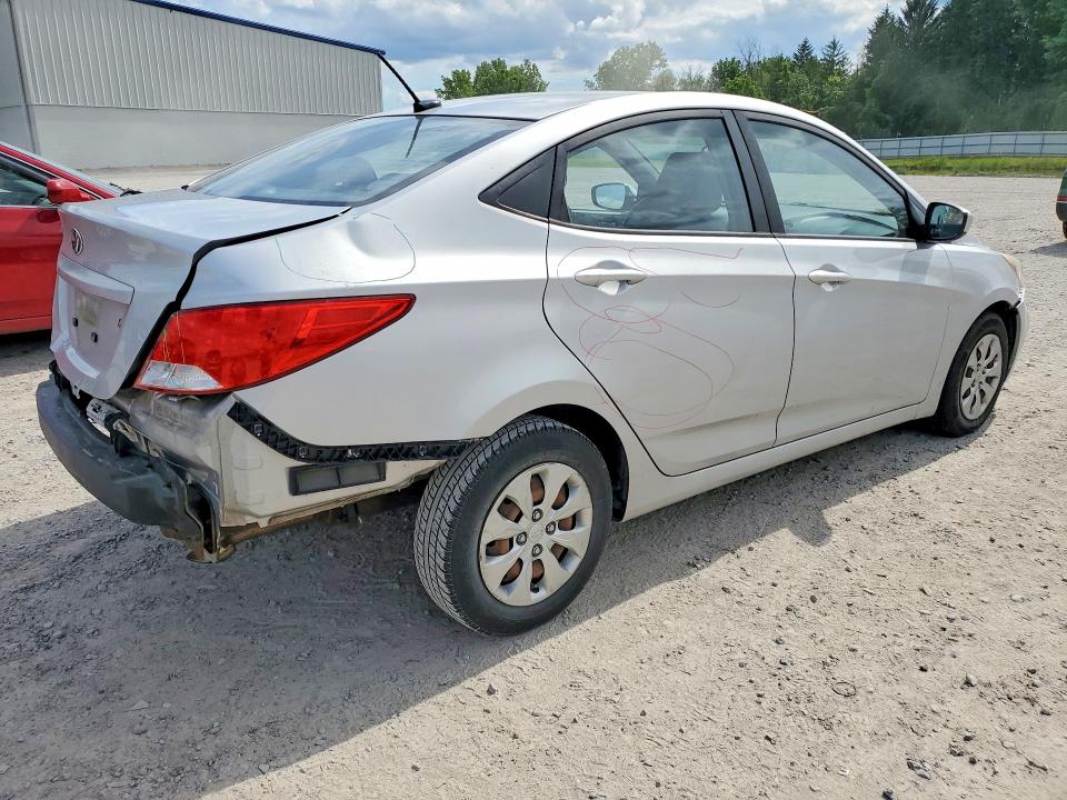 2016 Hyundai Accent VIN KMHCT4AE3GU122355 COPART salvage auction — REAR END, Pa - Certificate Of Salvage, sold $925 on 2026-07-06 (photo 3)