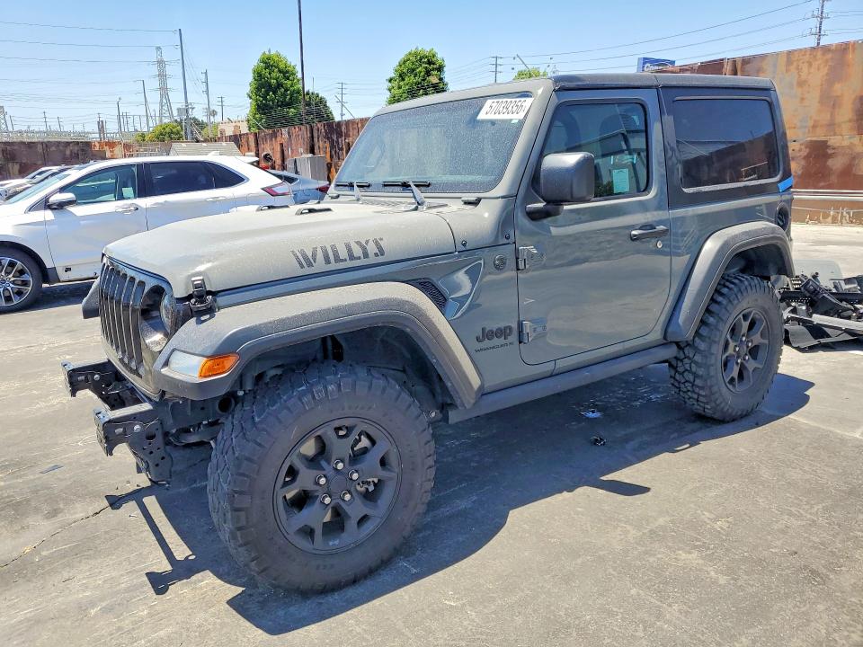 2023 Jeep Wrangler / VIN 1C4HJXAG0PW585593 COPART salvage auction — REAR END, Ca - Salvage Certificate, sold $6,400 on 2026-07-24 (photo 1)