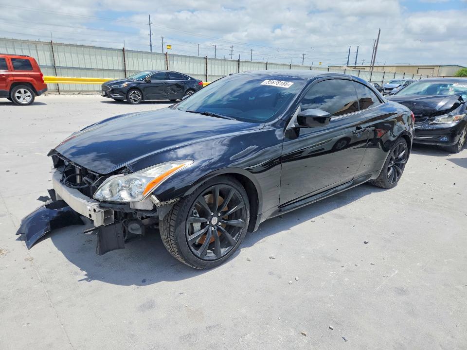 2009 Infiniti G VIN JNKCV66E79M724907 COPART salvage auction — FRONT END, Tx - Salvage Vehicle Title, sold $2,600 on 2026-07-17 (photo 1)