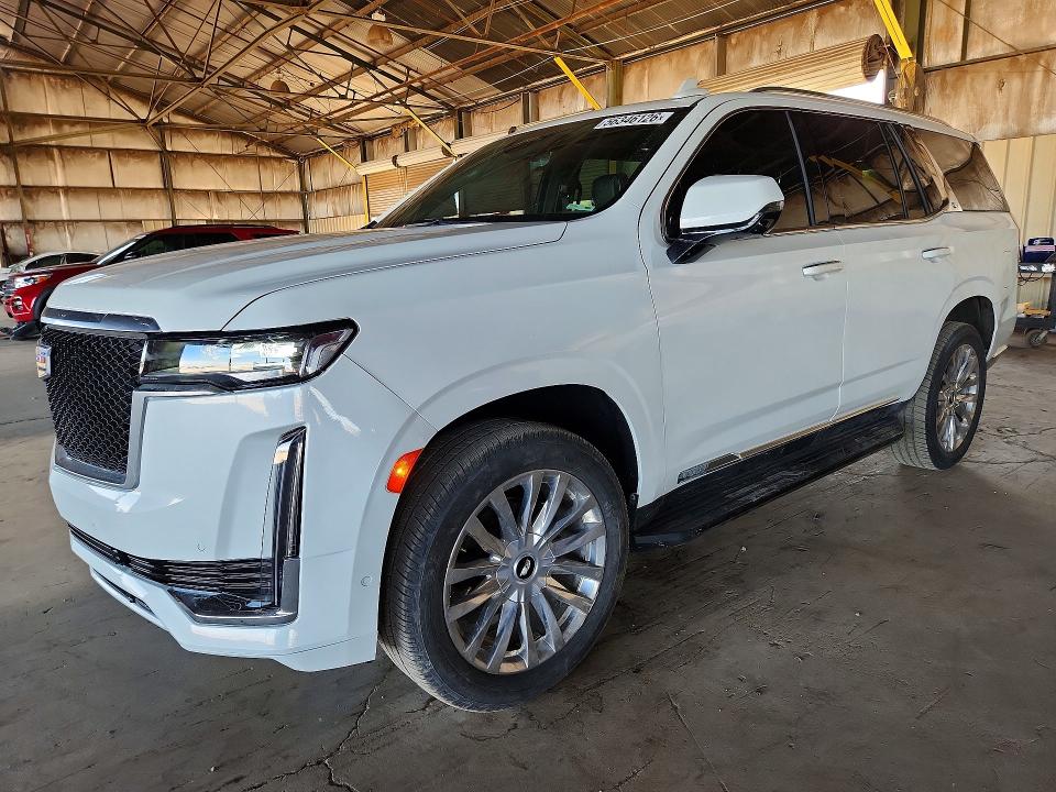 2021 Cadillac Escalade VIN 1GYS4BKLXMR310698 COPART salvage auction — MINOR DENT/SCRATCHES, AZ - CERT OF TITLE - SALVAGE, sold $33,500 on 2026-07-20 (photo 1)
