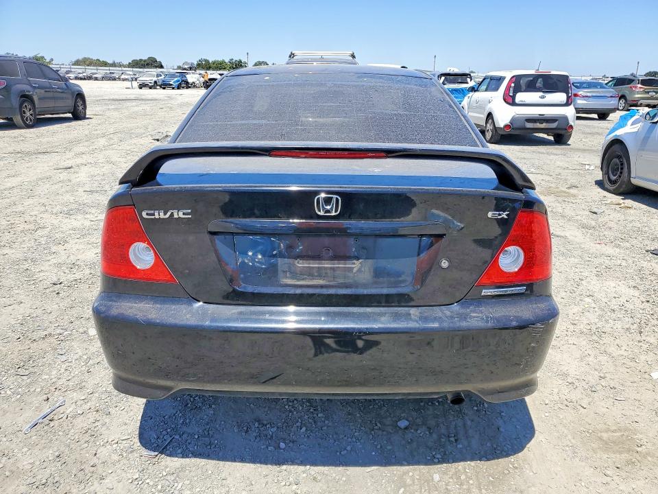 2005 Honda Civic VIN 1HGEM22945L030143 COPART salvage auction — VANDALISM, Ca - Salvage Certificate, sold $400 on 2026-07-09 (photo 6)