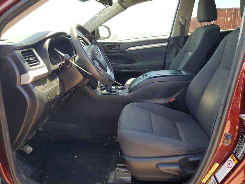 2017 Toyota Highlander VIN 5TDBZRFH7HS467148 COPART salvage auction — FRONT END, Ms - Certificate Of Title, sold $3,550 on 2026-07-02 (photo 7)