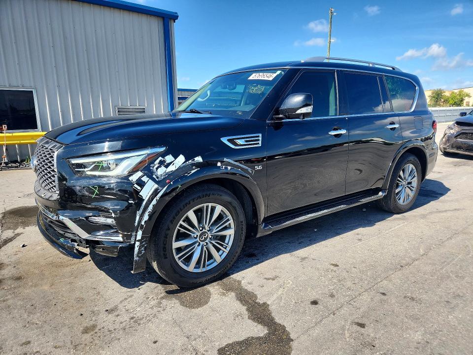 2018 Infiniti Qx80 VIN JN8AZ2NF7J9664980 COPART salvage auction — REAR END, Fl - Cert Of Title Slvg Rebuildable, sold $4,700 on 2026-07-14 (photo 1)