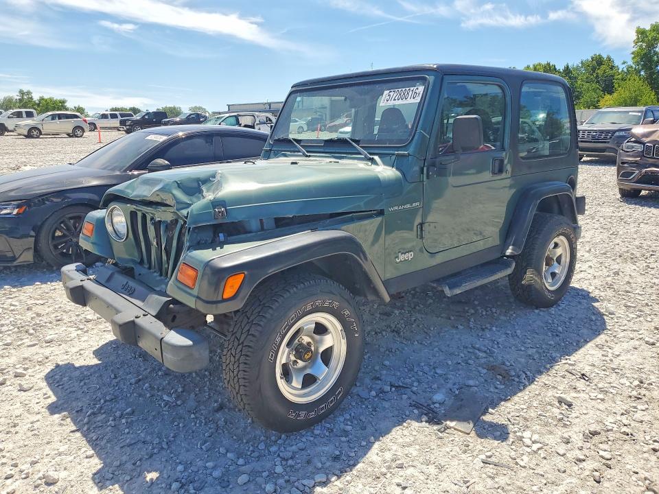 1999 Jeep Wrangler / VIN 1J4FY29PXXP436266 COPART salvage auction — FRONT END, Mi - Certificate Of Title, sold $2,050 on 2026-07-02 (photo 1)