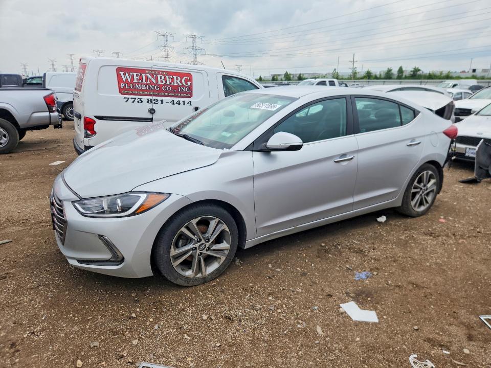 2017 Hyundai Elantra VIN KMHD84LFXHU260133 COPART salvage auction — REAR END, Wv - Salvage Certificate, sold $925 on 2026-07-28 (photo 1)