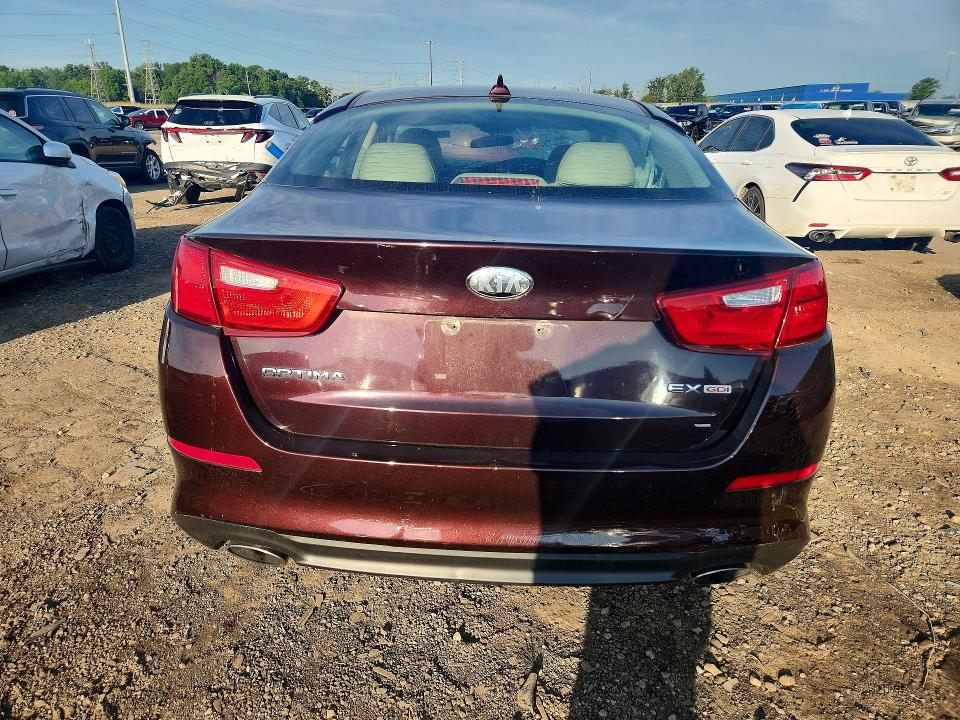 2014 Kia Optima VIN 5XXGN4A79EG288660 COPART salvage auction — FRONT END, Mi - Certificate Of Title, sold $325 on 2026-07-28 (photo 6)