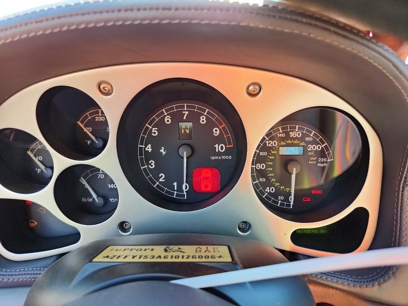 2001 Ferrari 360 VIN ZFFYT53A610126006 COPART salvage auction — REAR END, Ga - Cert Of Title-Salvage, sold $42,500 on 2026-07-10 (photo 9)