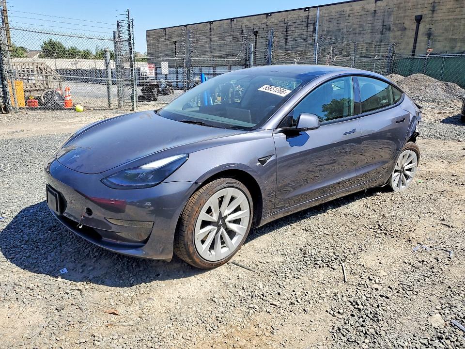 2023 Tesla Model 3 VIN 5YJ3E1EA6PF610258 COPART salvage auction — REAR END, Salvage Title, sold $5,400 on 2026-07-09 (photo 1)