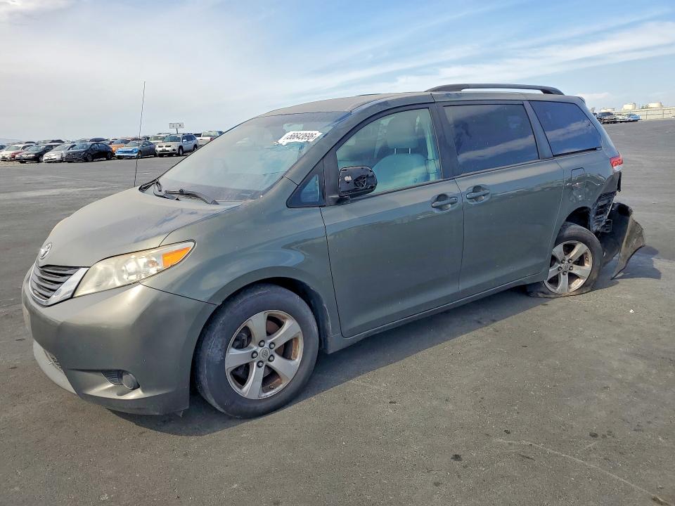 2011 Toyota Sienna VIN 5TDKK3DC1BS042556 COPART salvage auction — REAR END, CA - SALVAGE CERTIFICATE, sold $1,050 on 2026-07-15 (photo 1)
