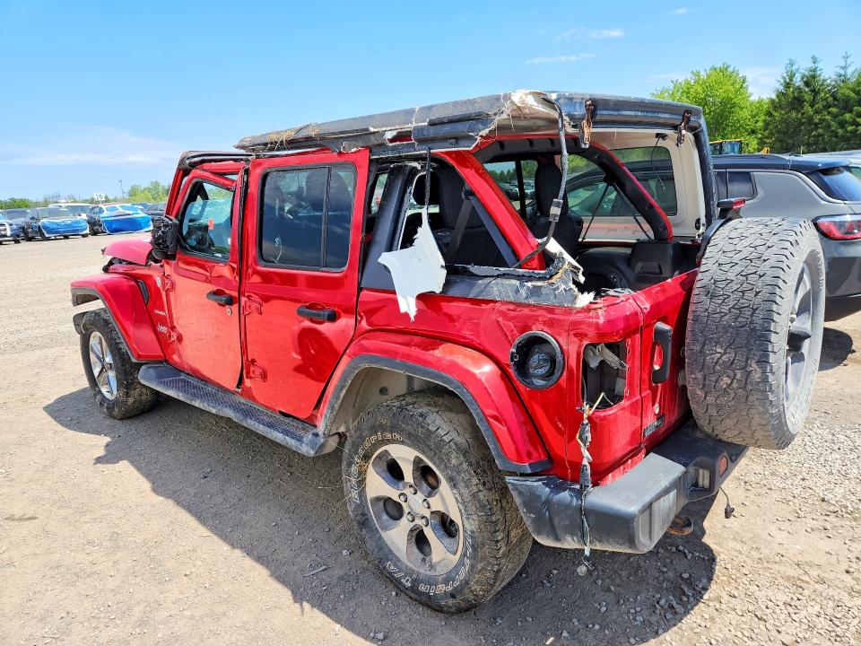 2018 Jeep Wrangler unlimited VIN 1C4HJXEG0JW216203 COPART salvage auction — ROLLOVER, On - Permit Salvage, sold $3,050 on 2026-07-09 (photo 2)