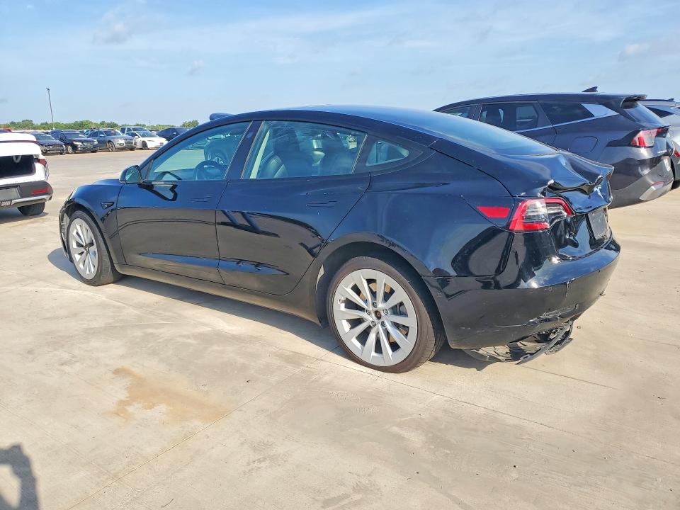 2022 Tesla Model 3 VIN 5YJ3E1EA4NF185202 COPART salvage auction — REAR END, TX - CERTIFICATE OF TITLE, sold $7,200 on 2026-07-08 (photo 2)