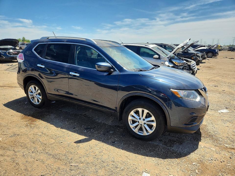 2016 Nissan Rogue VIN KNMAT2MV4GP700134 COPART salvage auction — REAR END, Il - Salvage Certificate, sold $2,000 on 2026-07-16 (photo 4)