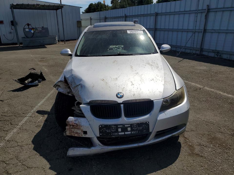 2007 BMW 3 series VIN WBAVC53567FZ70182 COPART salvage auction — FRONT END, CA - SALVAGE CERTIFICATE, sold $350 on 2026-07-17 (photo 5)