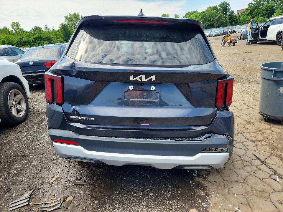 2025 Kia Sorento VIN 5XYRG4JC3SG367409 COPART salvage auction — FRONT END, Nc - Salvage Certificate Of Title, sold $7,100 on 2026-08-28 (photo 6)